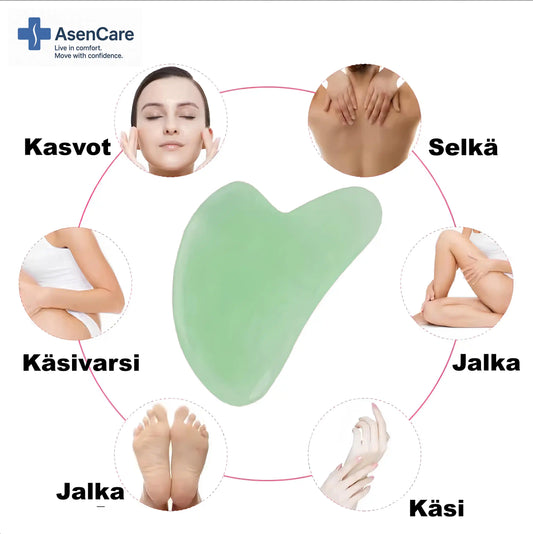AsenCare™ Gua Sha -kivi (Sydämenmuotoinen)