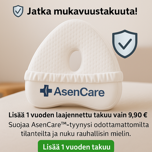 🇫🇮 Jatka huolettomuutta AsenCare-tyynylläsi